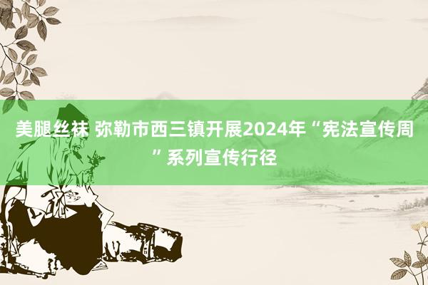 美腿丝袜 弥勒市西三镇开展2024年“宪法宣传周”系列宣传行径