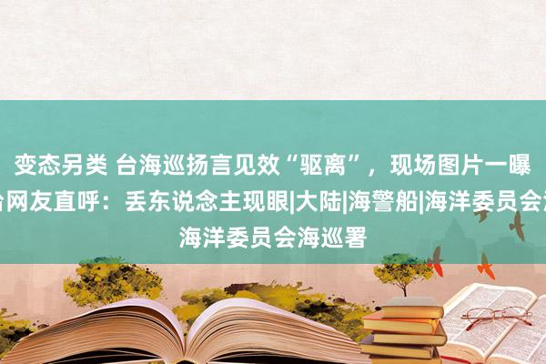 变态另类 台海巡扬言见效“驱离”，现场图片一曝光，台网友直呼：丢东说念主现眼|大陆|海警船|海洋委员会海巡署