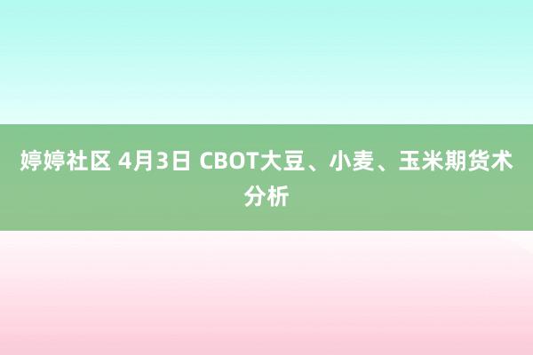 婷婷社区 4月3日 CBOT大豆、小麦、玉米期货术分析