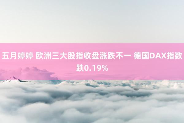 五月婷婷 欧洲三大股指收盘涨跌不一 德国DAX指数跌0.19%