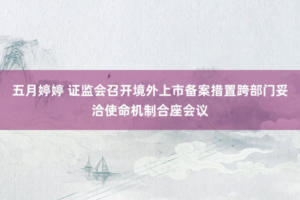五月婷婷 证监会召开境外上市备案措置跨部门妥洽使命机制合座会议